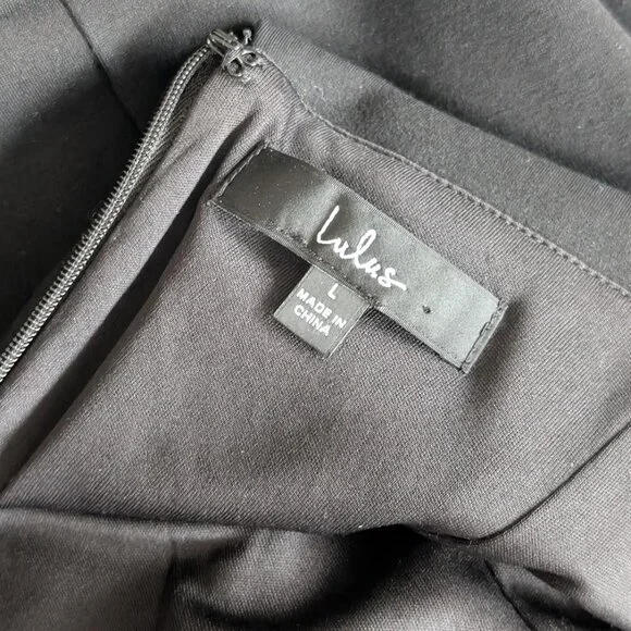 Lulus Glam Black Off-the-Shoulder Bodycon Dress Size Large - Picture 9 of 11